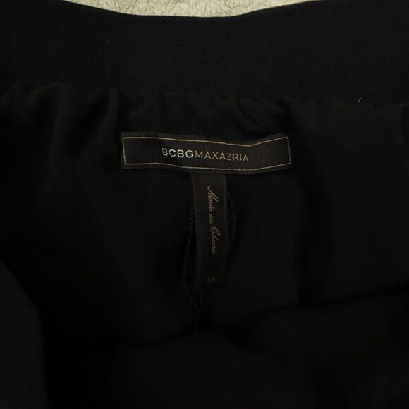 BCBG Max Azria Women's Black Silk Chiffon Ruffle‎ Beaded Mini Skirt size XS NWT - Picture 2 of 11